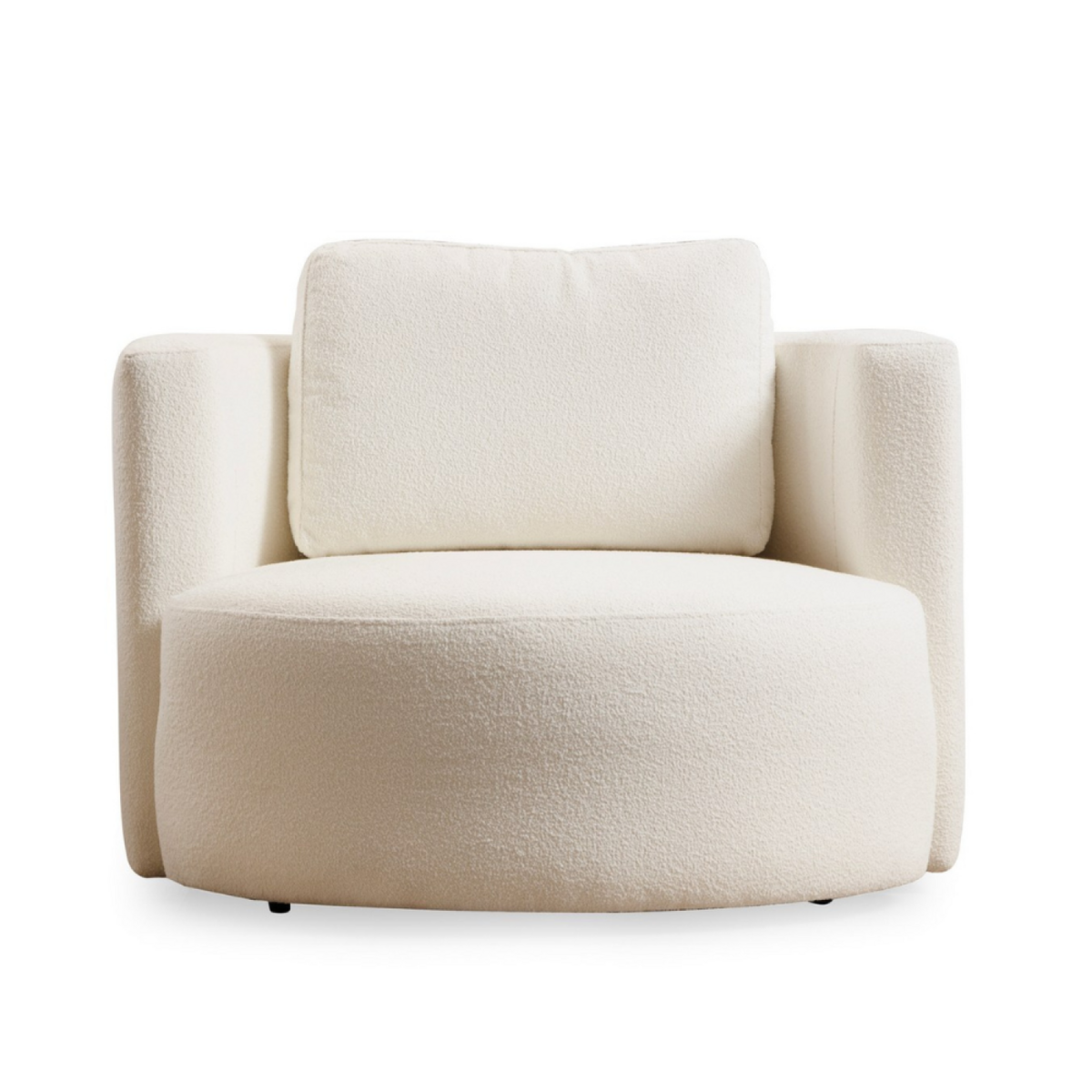 CONCEPT USINE Fauteuil bouclettes couleur crème OLSEN