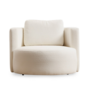 Voir la diapositive 1 : CONCEPT USINE Fauteuil bouclettes couleur crème OLSEN