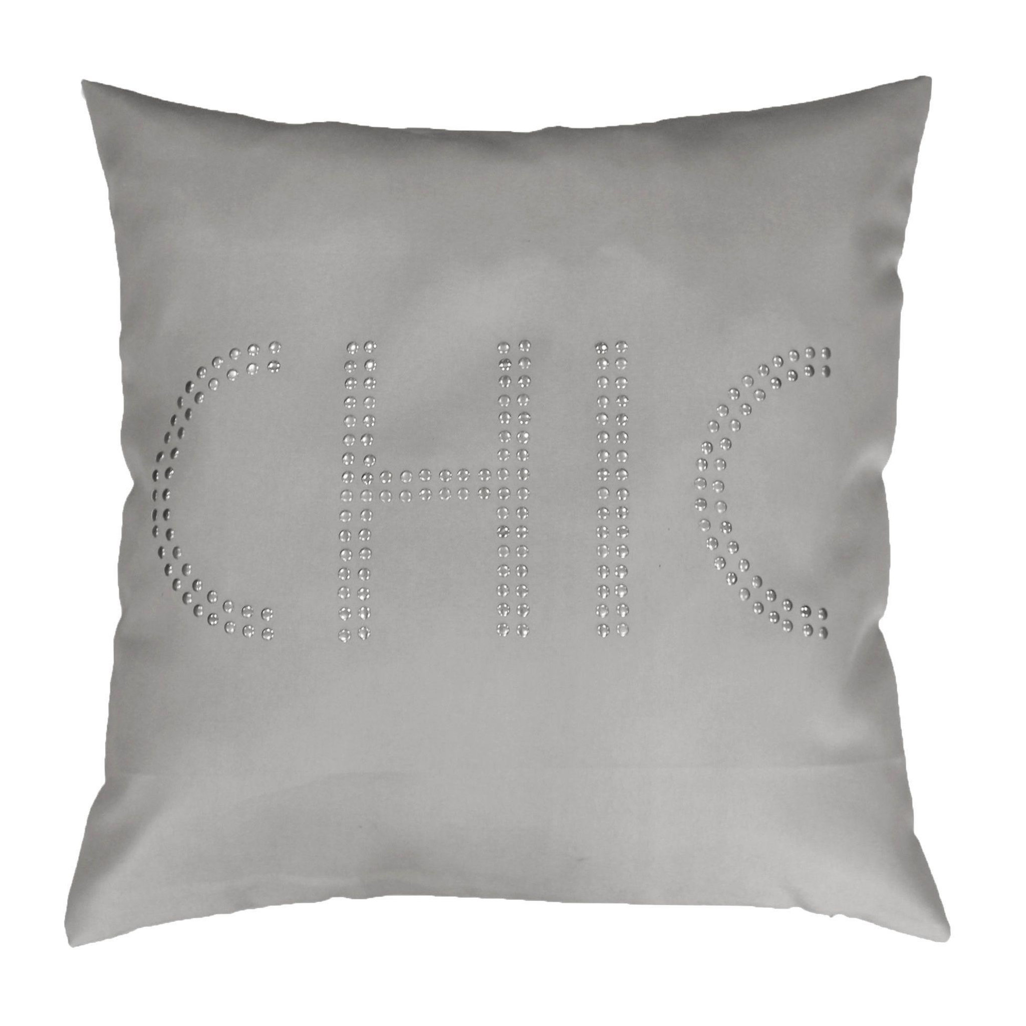 Eden Housse de coussin chic gris 40 x 40 cm