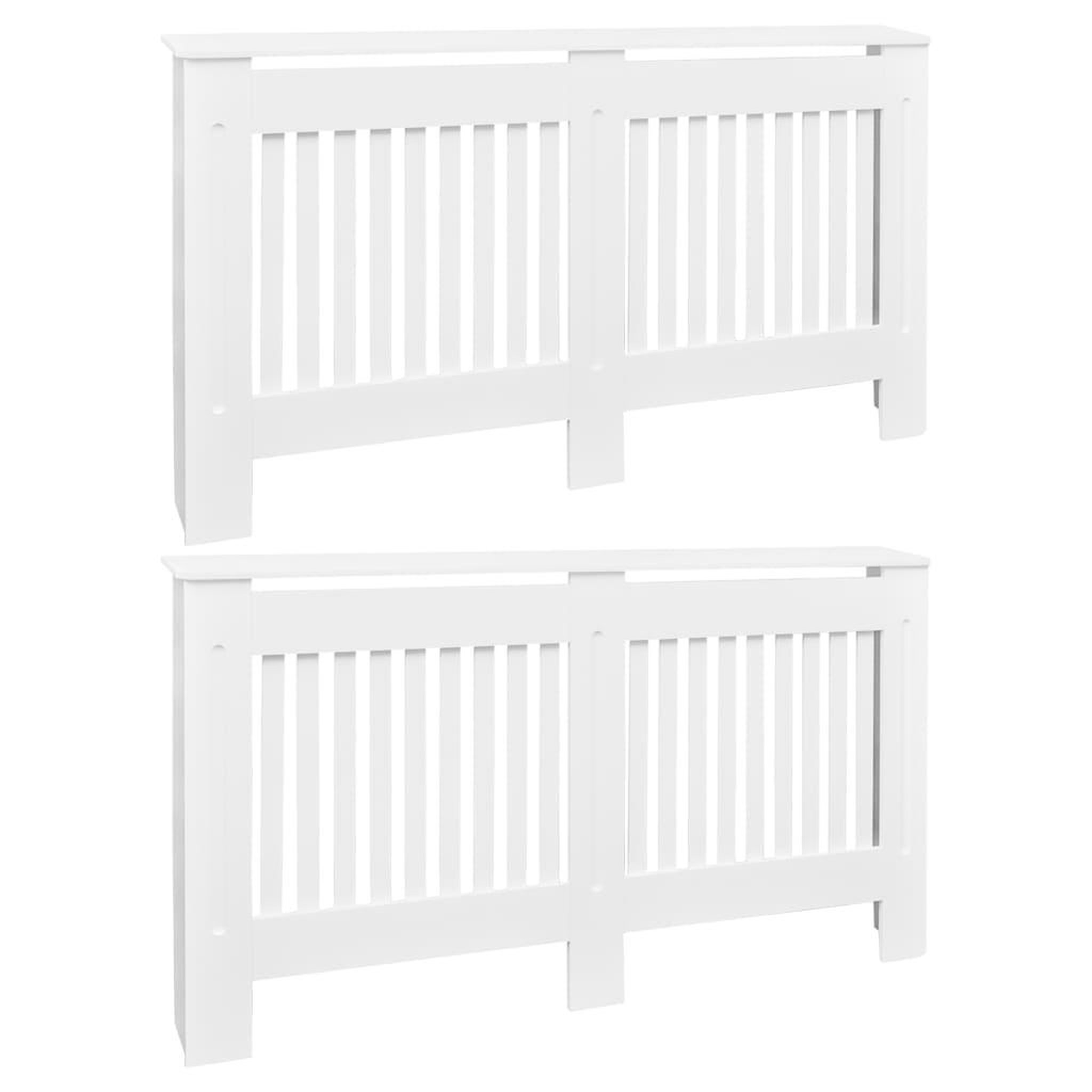 Voir la diapositive 2 : VIDAXL Cache-radiateurs 2 pcs blanc MDF 152 cm