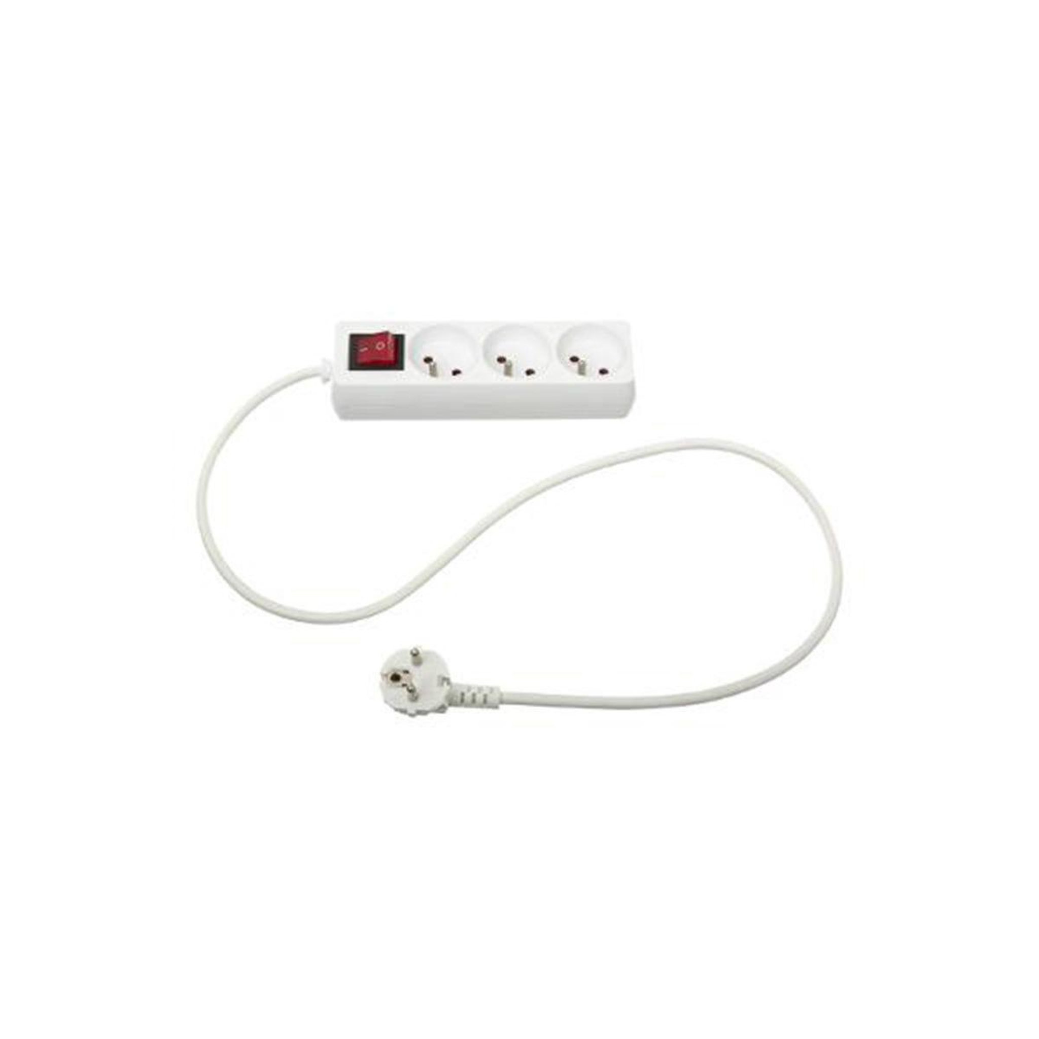 SMART SYSTEM Bloc Multiprise  3 Prises  17cm Blanc