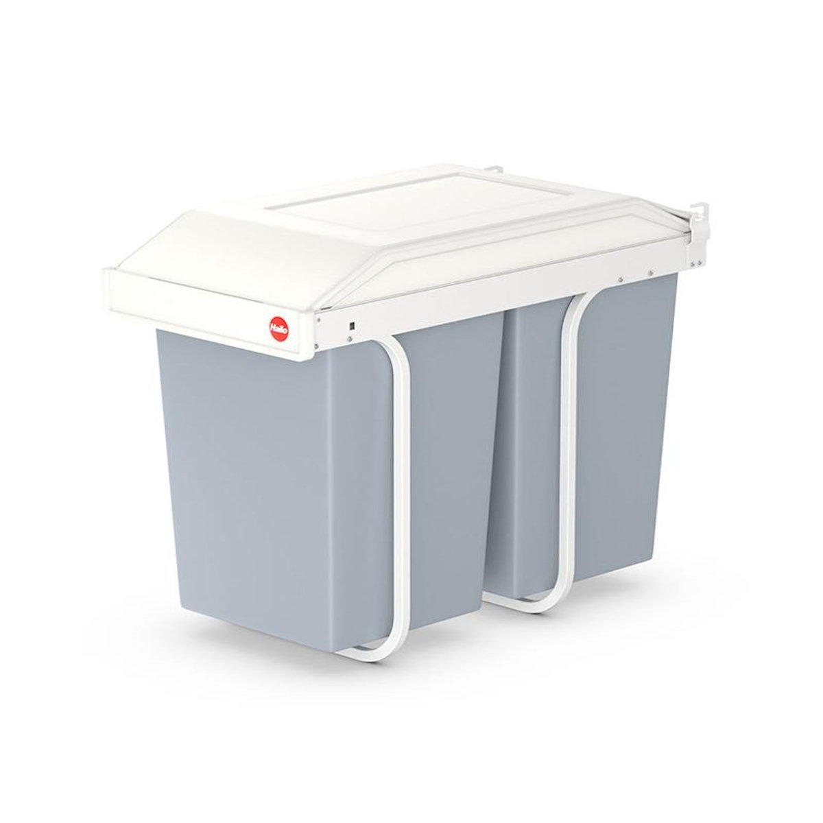 HAILO Poubelle de cuisine tri sélectif 2 bacs encastrable 30L (14+14) Hailo Multi-Box Duo L