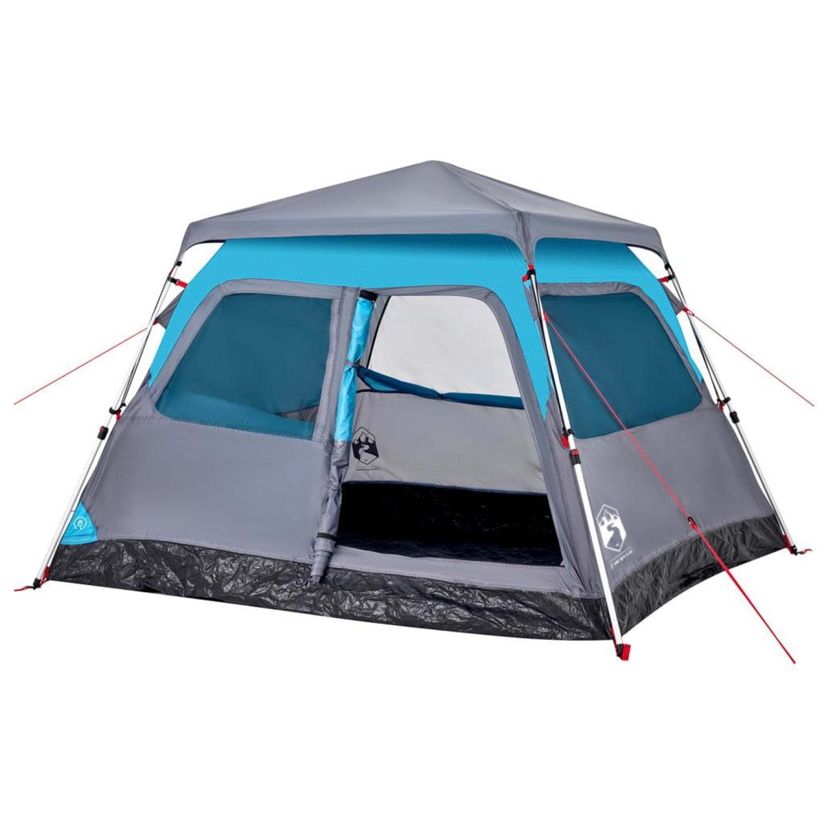VIDAXL Tente de camping a dome 4 personnes bleu liberation rapide