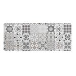 Douceur d'Intérieur Tapis de bain ultra absorbant carreaux de ciment - 50 x 120 cm