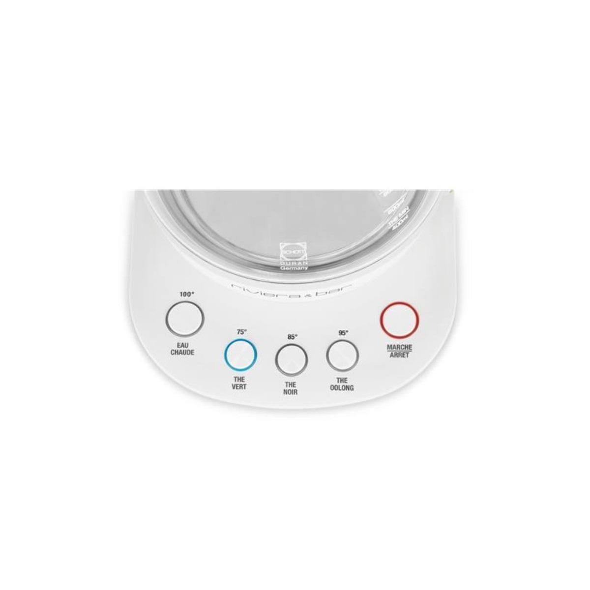 Riviera & Bar Théière 0.8l 800w blanc et vert - BTH244