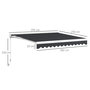 Voir la diapositive 3 : OUTSUNNY Store banne électrique manuel rétractable dim. 2,95L x 2,50l m anthracite