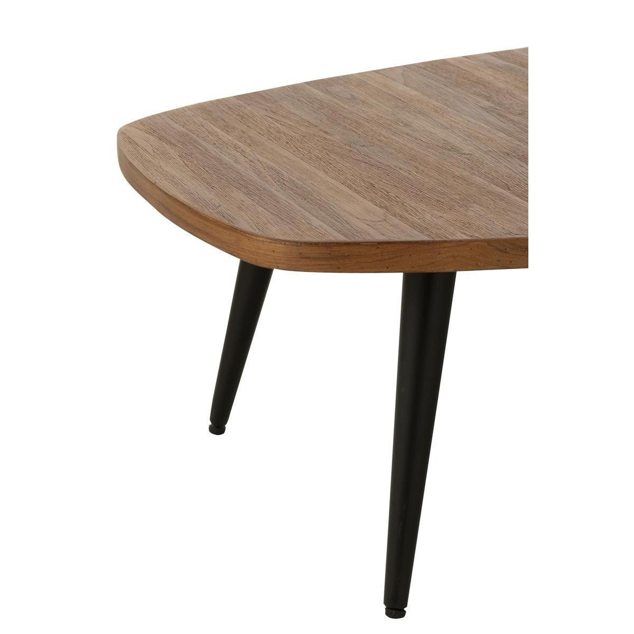 Voir la diapositive 4 : J-LINE Table basse en bois  teck  120cm naturel