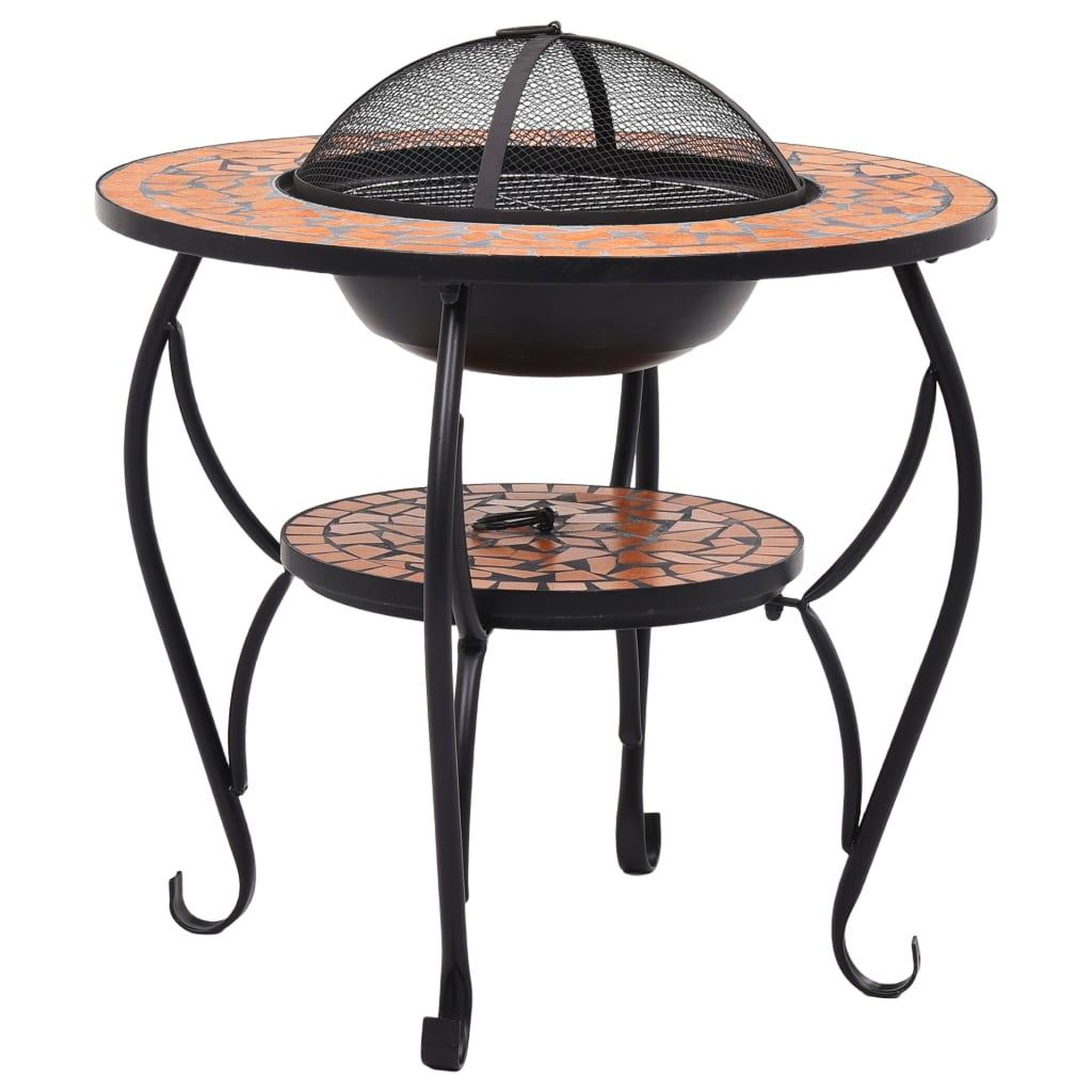Voir la diapositive 2 : VIDAXL Table de foyer mosaïque Terre cuite 68 cm Ceramique