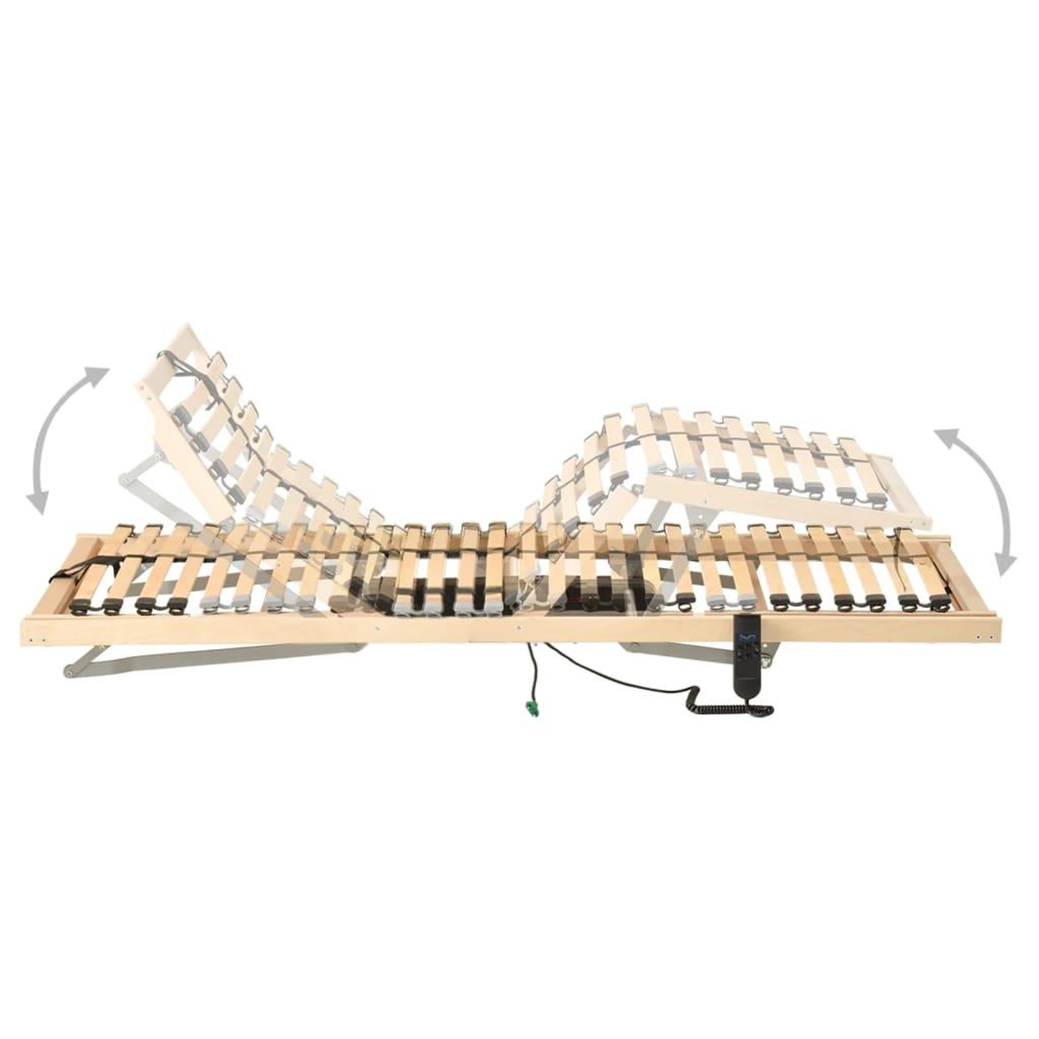 Voir la diapositive 2 : VIDAXL Sommier a lattes electrique sans matelas avec 7 zones 80x200 cm