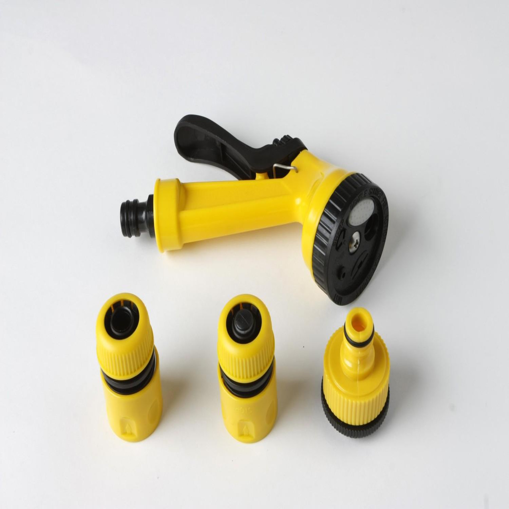 CENTRALE BRICO Set pistolet d'arrosage 5 jets + 3 raccords 12.5-15 mm