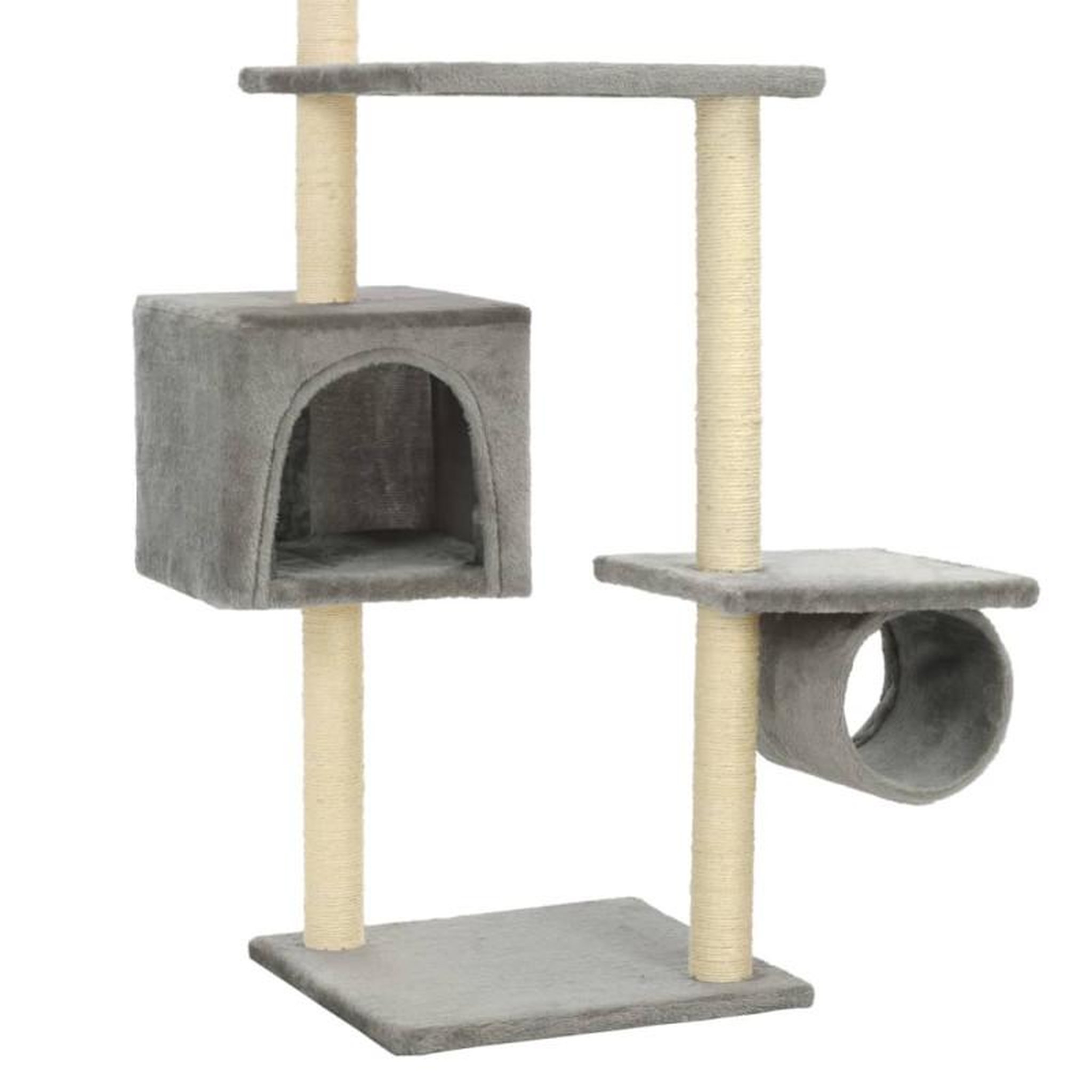 Voir la diapositive 6 : VIDAXL Arbre a chat avec griffoirs en sisal 260 cm Gris