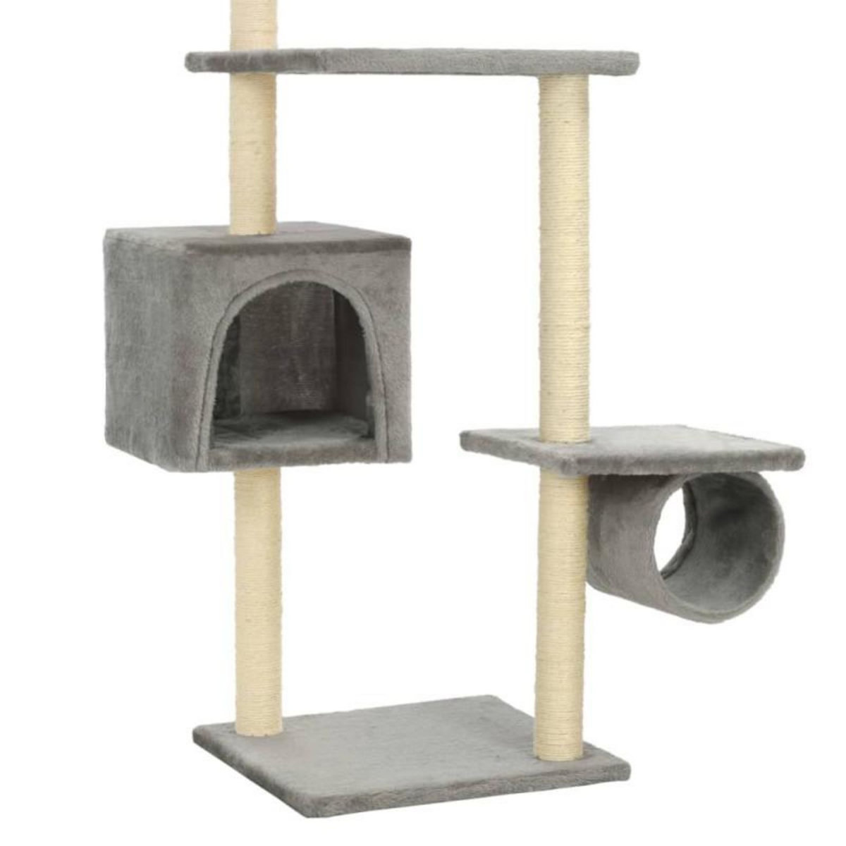 VIDAXL Arbre a chat avec griffoirs en sisal 260 cm Gris