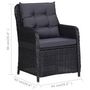 Voir la diapositive 6 : VIDAXL Ensemble a manger de jardin 5 pcs Noir