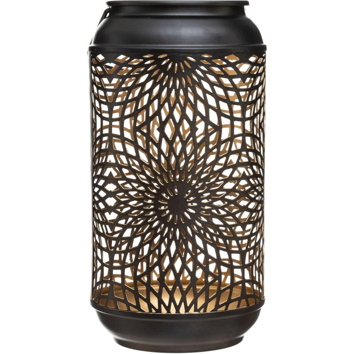 ATMOSPHERA Lanterne en métal ajouré Lexis - H. 23 cm - Noir