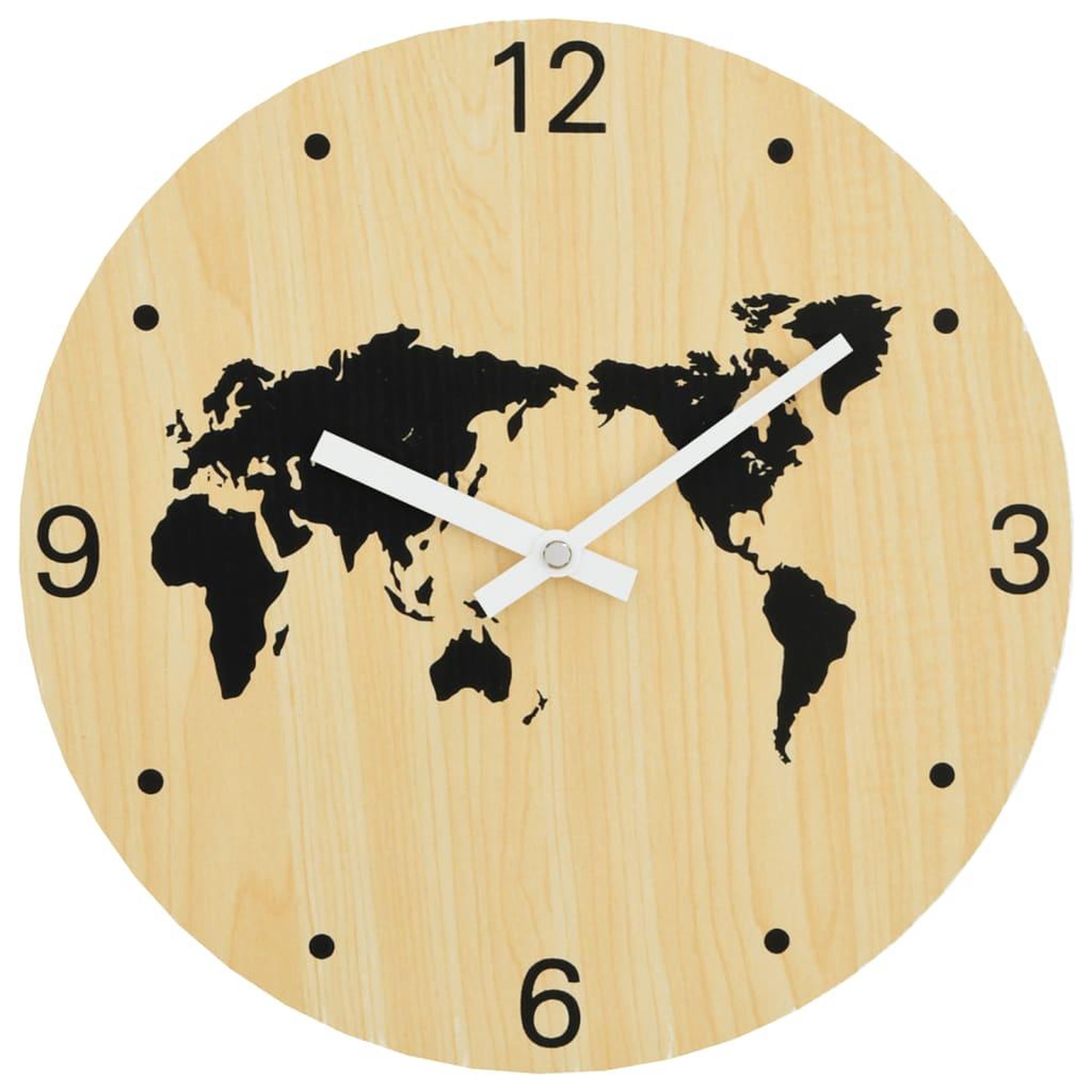 Voir la diapositive 2 : VIDAXL Horloge murale jaune et noir Ø30 cm bois d'ingenierie