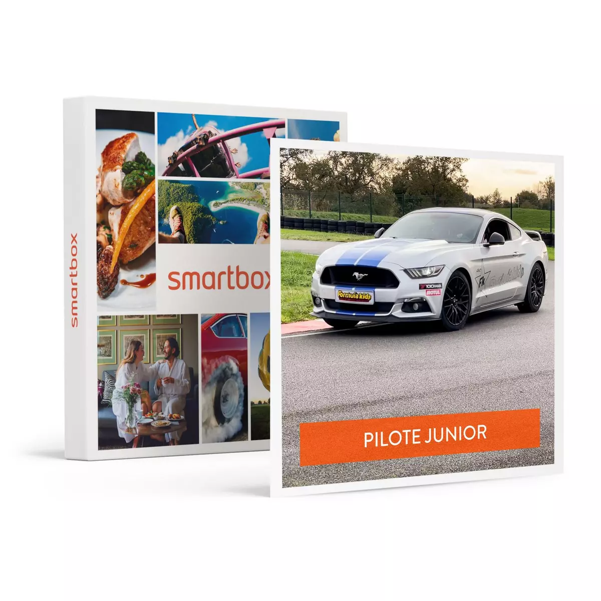 Smartbox Stage pilotage enfant : 3 tours de circuit au volant d'une Ford Mustang V8 - Coffret Cadeau Sport & Aventure