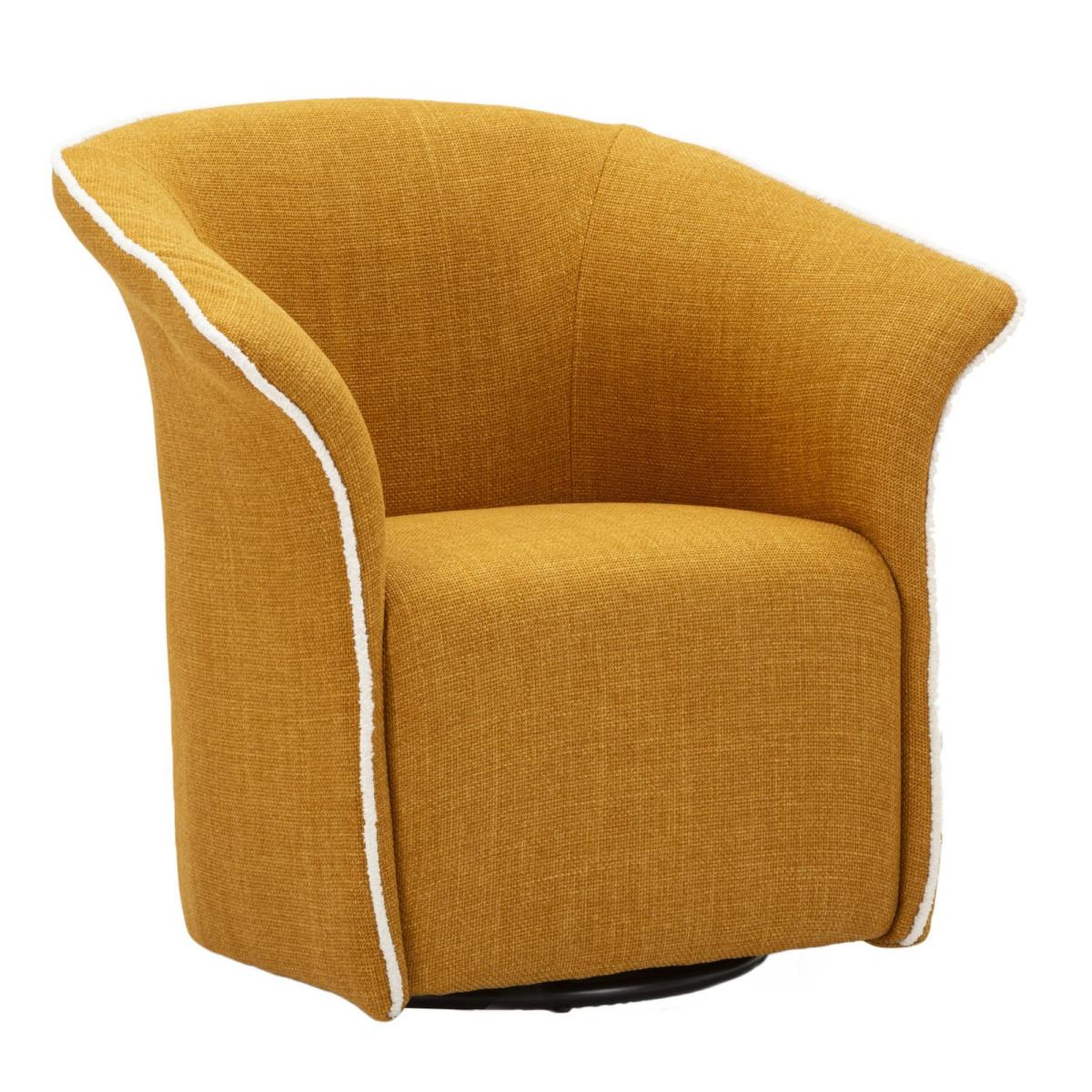 Paris Prix Fauteuil pivotant design  siena  83cm moutarde