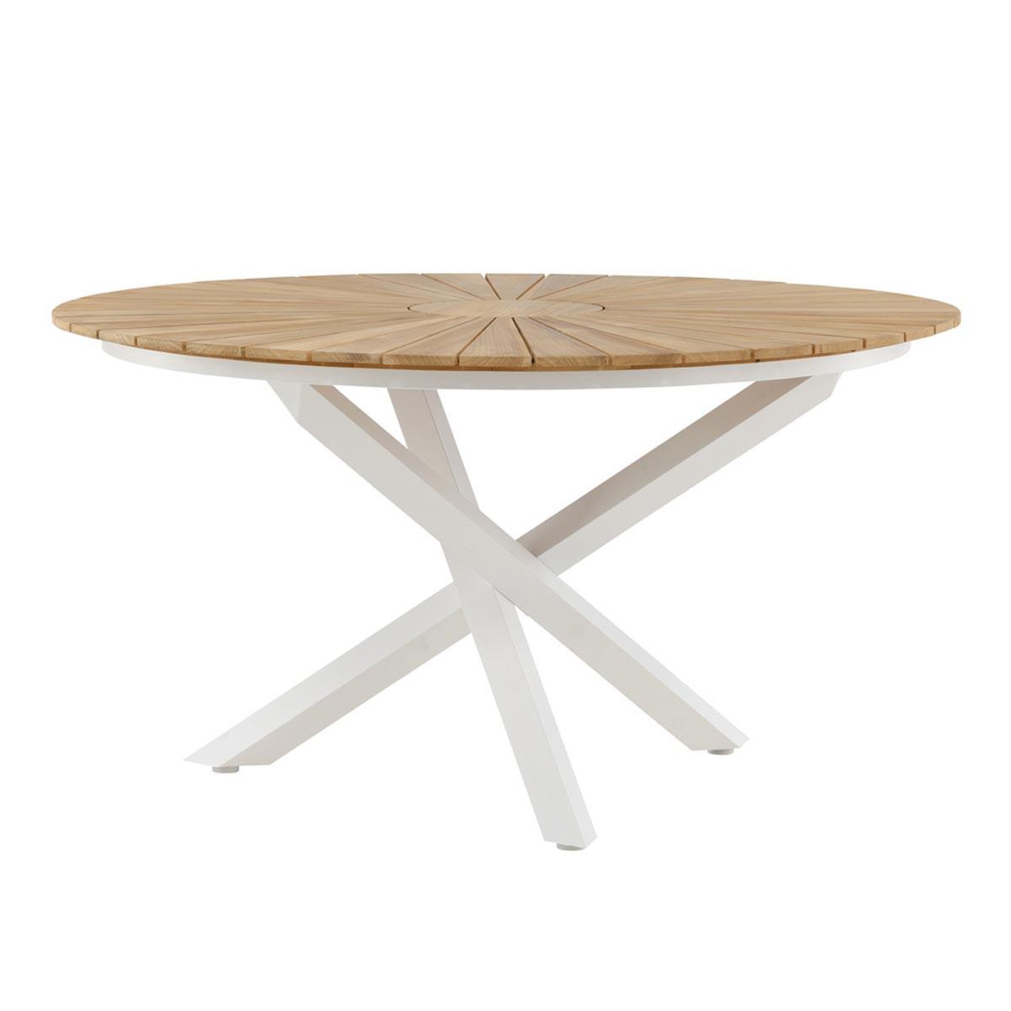 Paris Prix Table de jardin ronde  mexico  140cm naturel & blanc