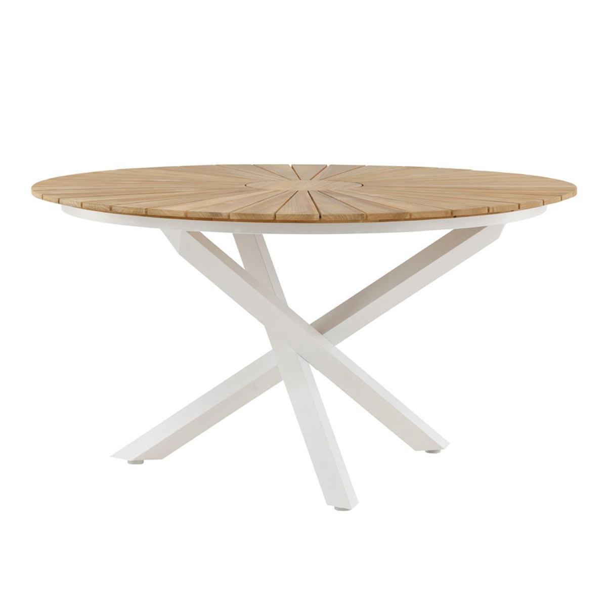 Paris Prix Table de Jardin Ronde  Mexico  140cm Naturel & Blanc