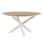 Voir la diapositive 1 : Paris Prix Table de Jardin Ronde  Mexico  140cm Naturel & Blanc