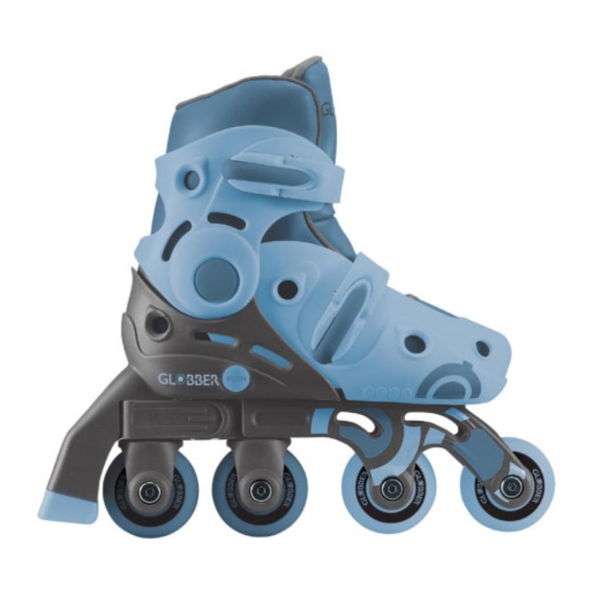 Voir la diapositive 2 : Globber Patins à Roulettes 2 en 1 - T. 26-29 - Bleu/Noir