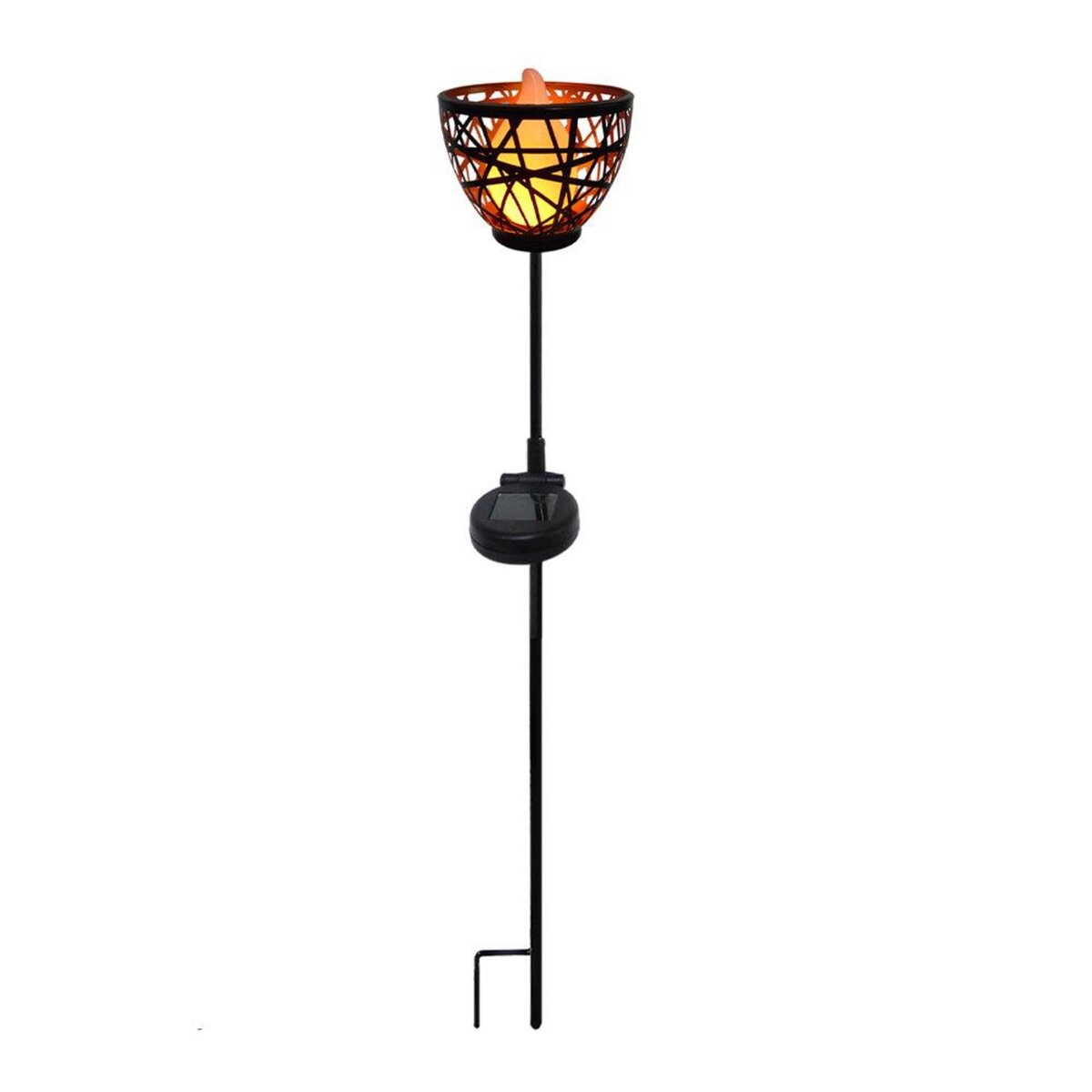 Lumisky Torche solaire en métal BLOSSOM Noir Metal H84.5CM