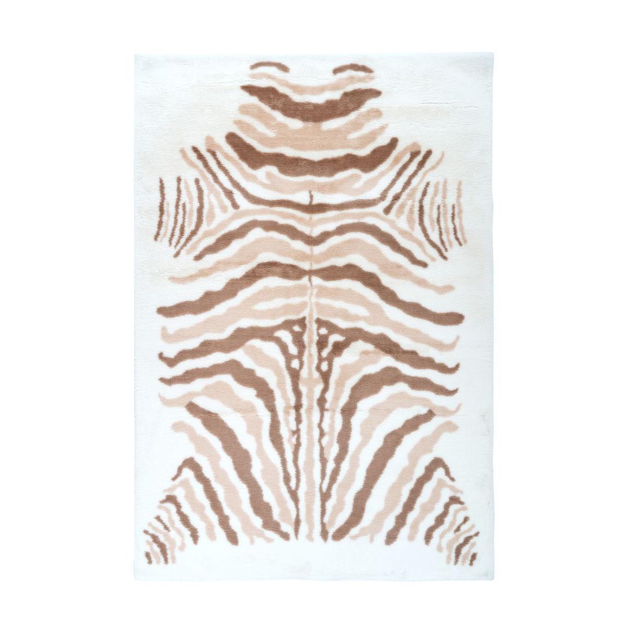 Voir la diapositive 1 : Paris Prix Tapis Imprimé Animal  Rabbit  Beige & Marron