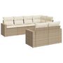Voir la diapositive 2 : VIDAXL Salon de jardin avec coussins 7 pcs beige resine tressee