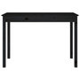 Voir la diapositive 3 : VIDAXL Table a manger Noir 110x55x75 cm Bois massif de pin