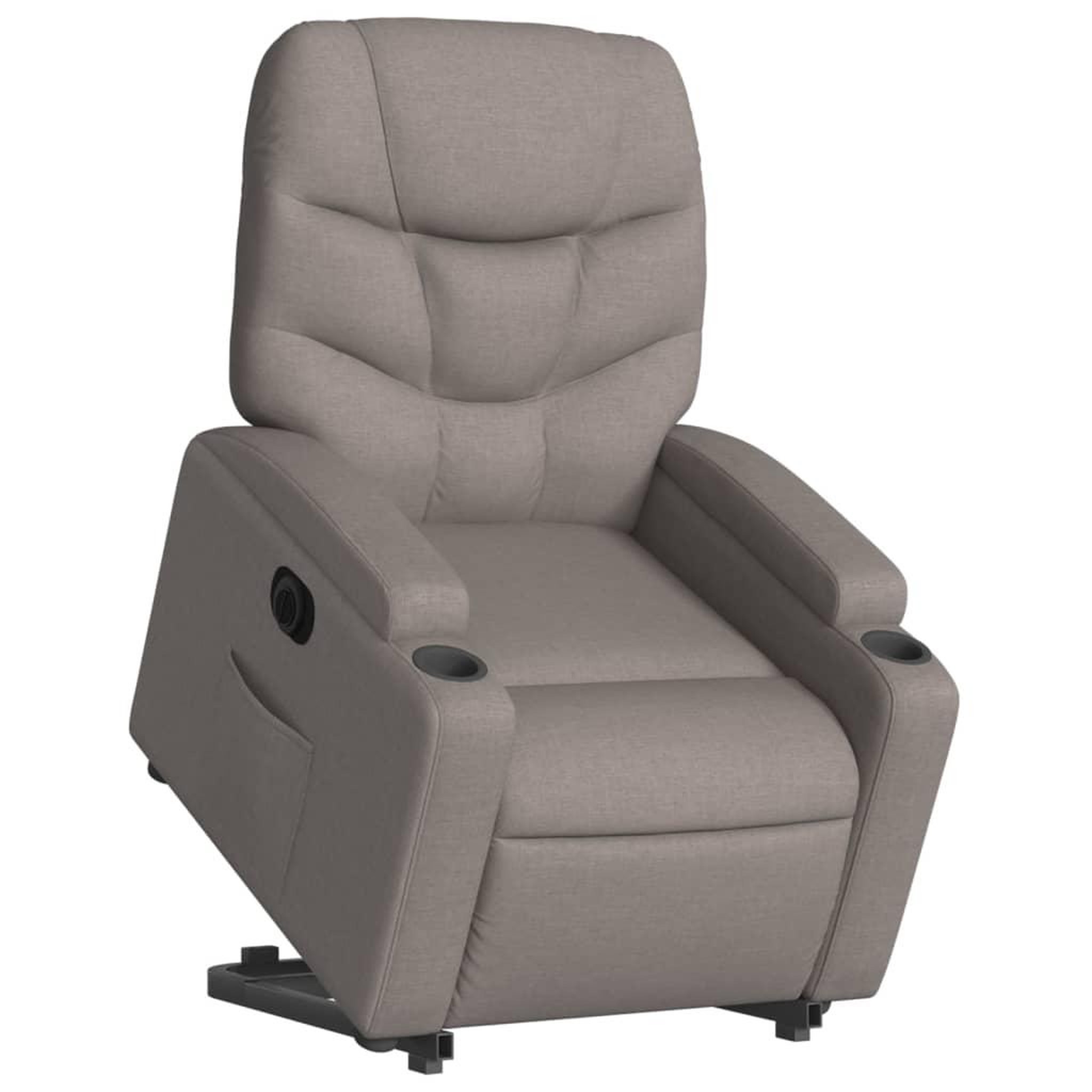 Voir la diapositive 3 : VIDAXL Fauteuil inclinable electrique taupe tissu