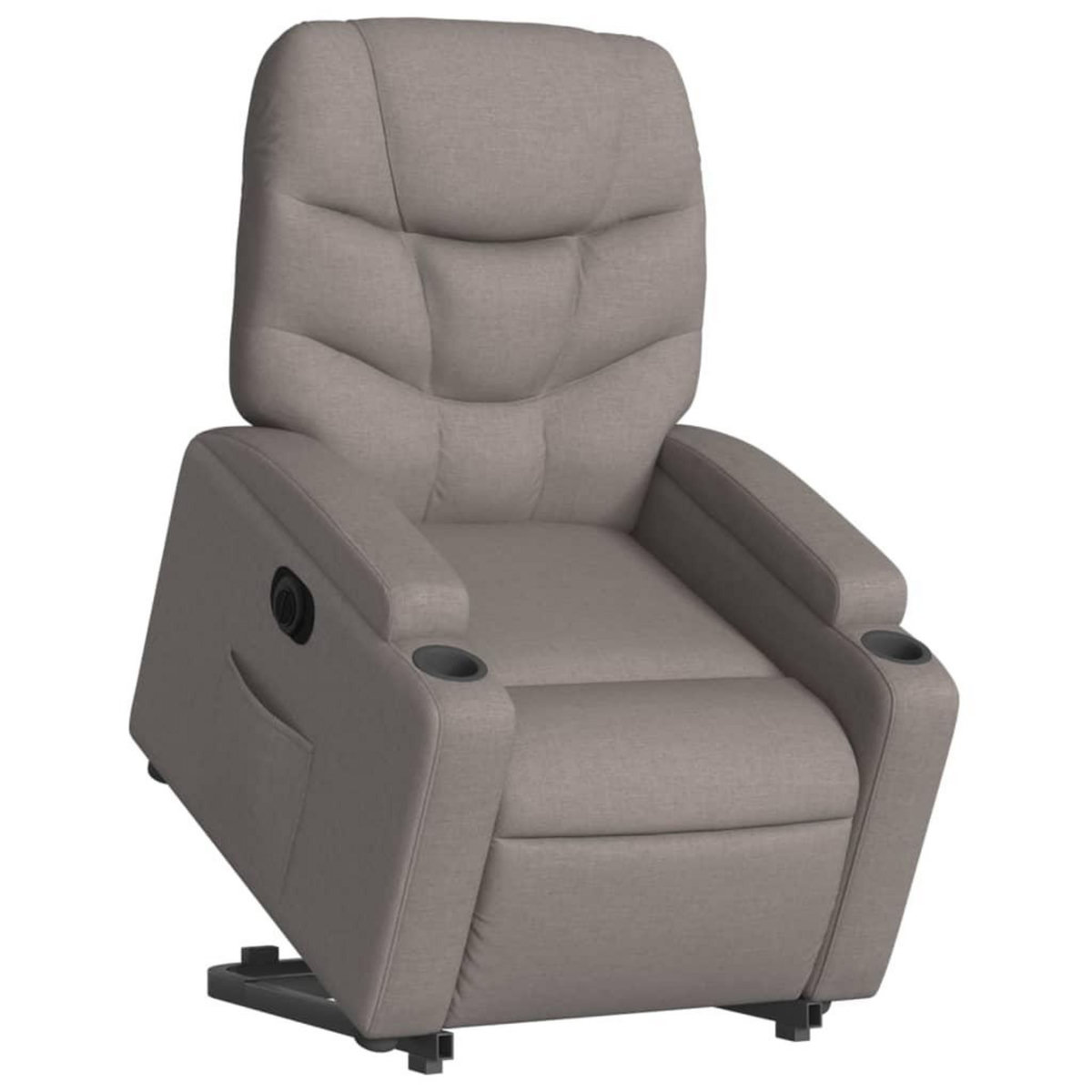 VIDAXL Fauteuil inclinable electrique taupe tissu