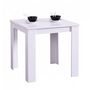Voir la diapositive 1 : HomeStyle4U Table à Manger Moderne 80x80 cm Blanc pour 4 Personnes
