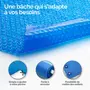 LINXOR Bâche à bulles ronde, ovale, carrée ou rectangle pour piscine intex ou autre - 180 microns - Bleu