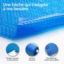 LINXOR Bâche à bulles ronde, ovale, carrée ou rectangle pour piscine intex ou autre - 180 microns - Bleu