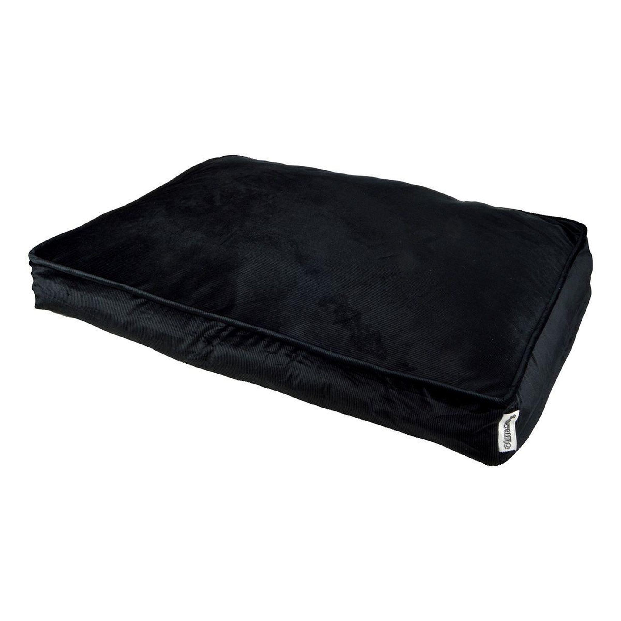 LOVE STORY Coussin rectangle chien & chat velours  crafty  100cm noir