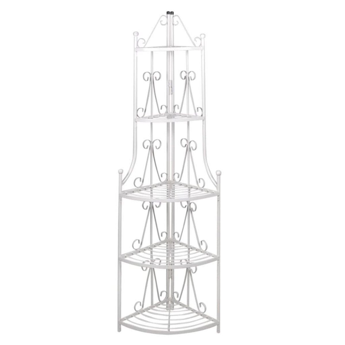 VIDAXL Etagere d'angle pour plantes en blanc