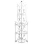 VIDAXL Etagere d'angle pour plantes en blanc