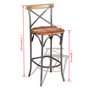 Voir la diapositive 6 : VIDAXL Tabouret de bar Bois de recuperation massif