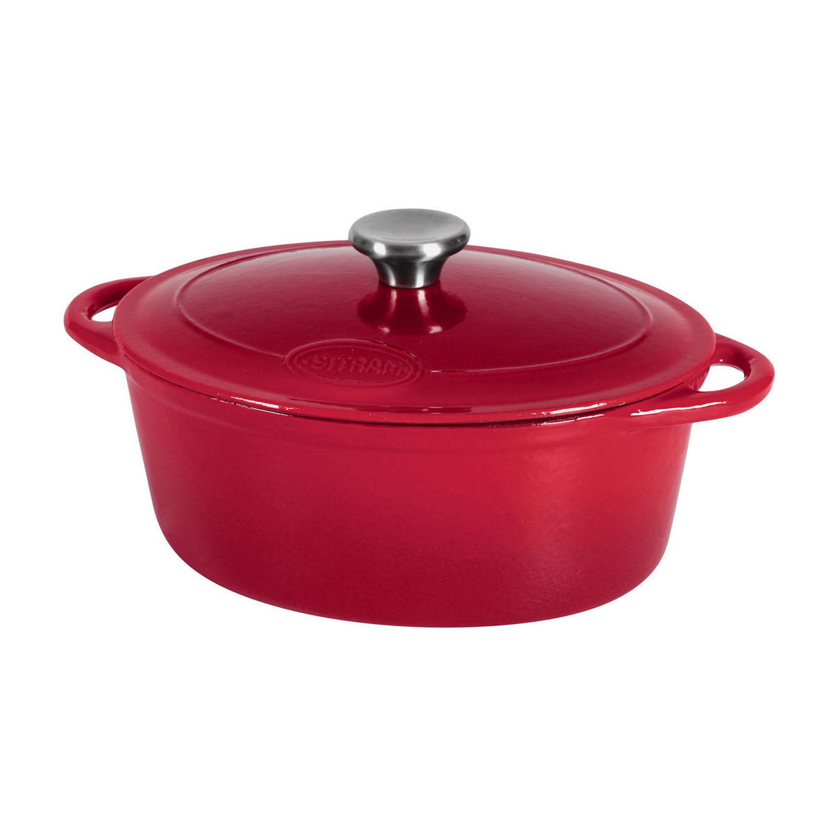 SITRAM Cocotte ovale 4L tomate séchée en fonte émaillée