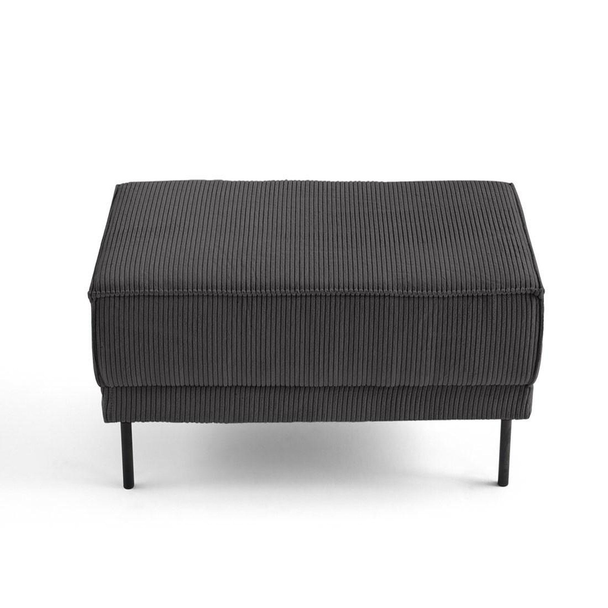 Voir la diapositive 6 : BEST MOBILIER Charlie - pouf - pieds hauts - en velours côtelé