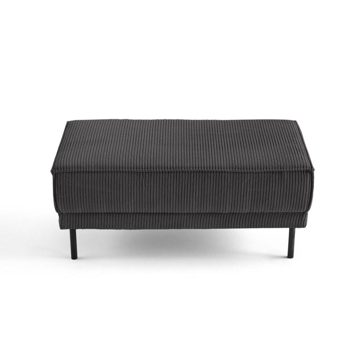 LISA DESIGN Charlie - pouf - pieds hauts - en velours côtelé