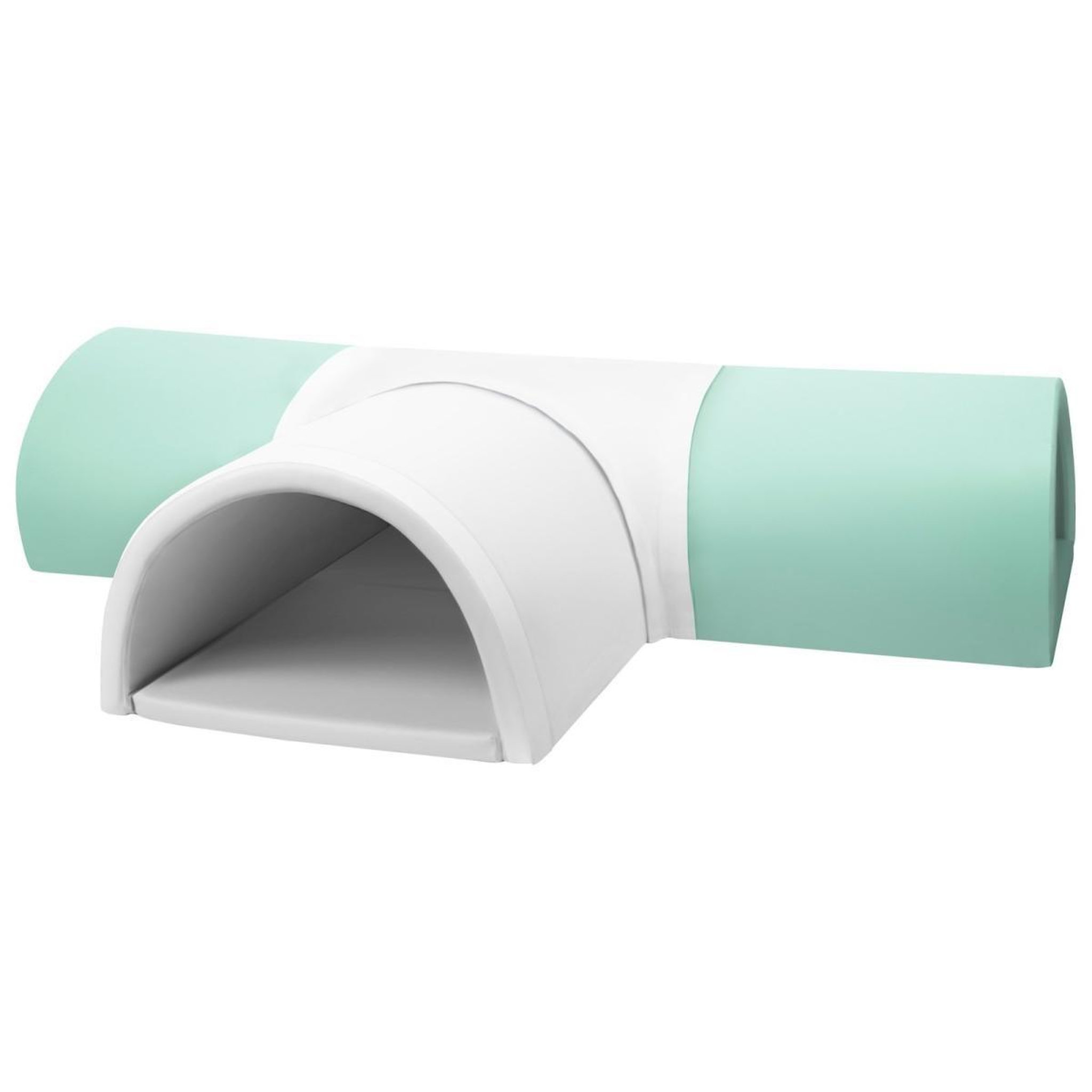 Voir la diapositive 2 : VELINDA Tunnel en T 4 pièces en mousse — blanc, Menthe