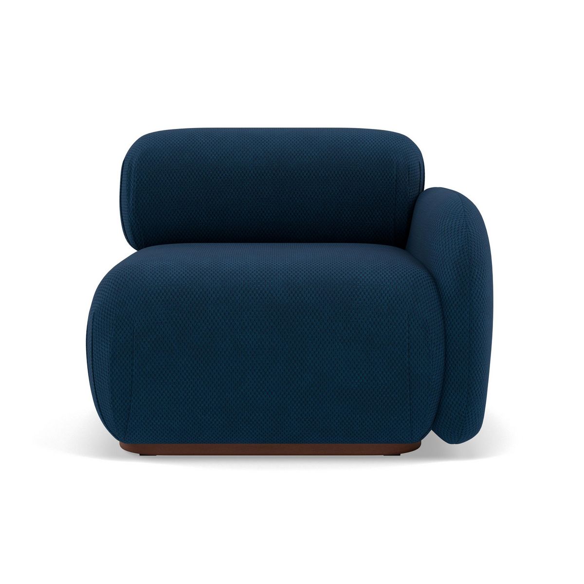 LISA DESIGN Penelope - module d'assise droit en velours texturé