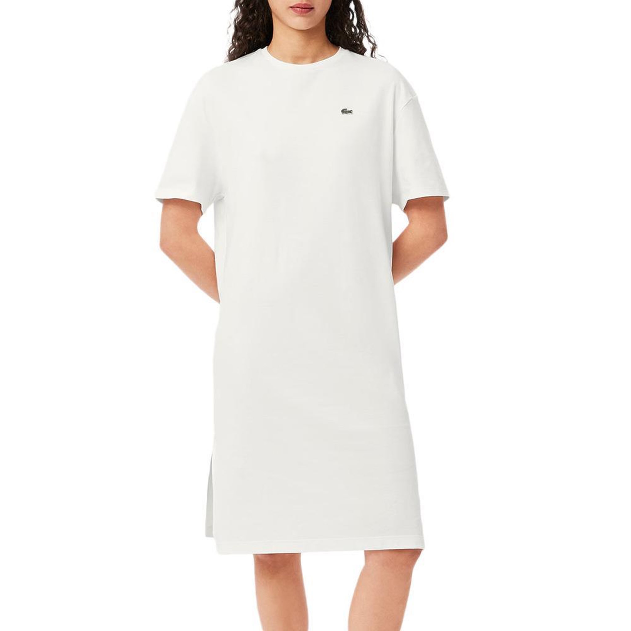 Lacoste Robe  Femme Lacoste Oversized EF2883. Coloris disponibles : Blanc