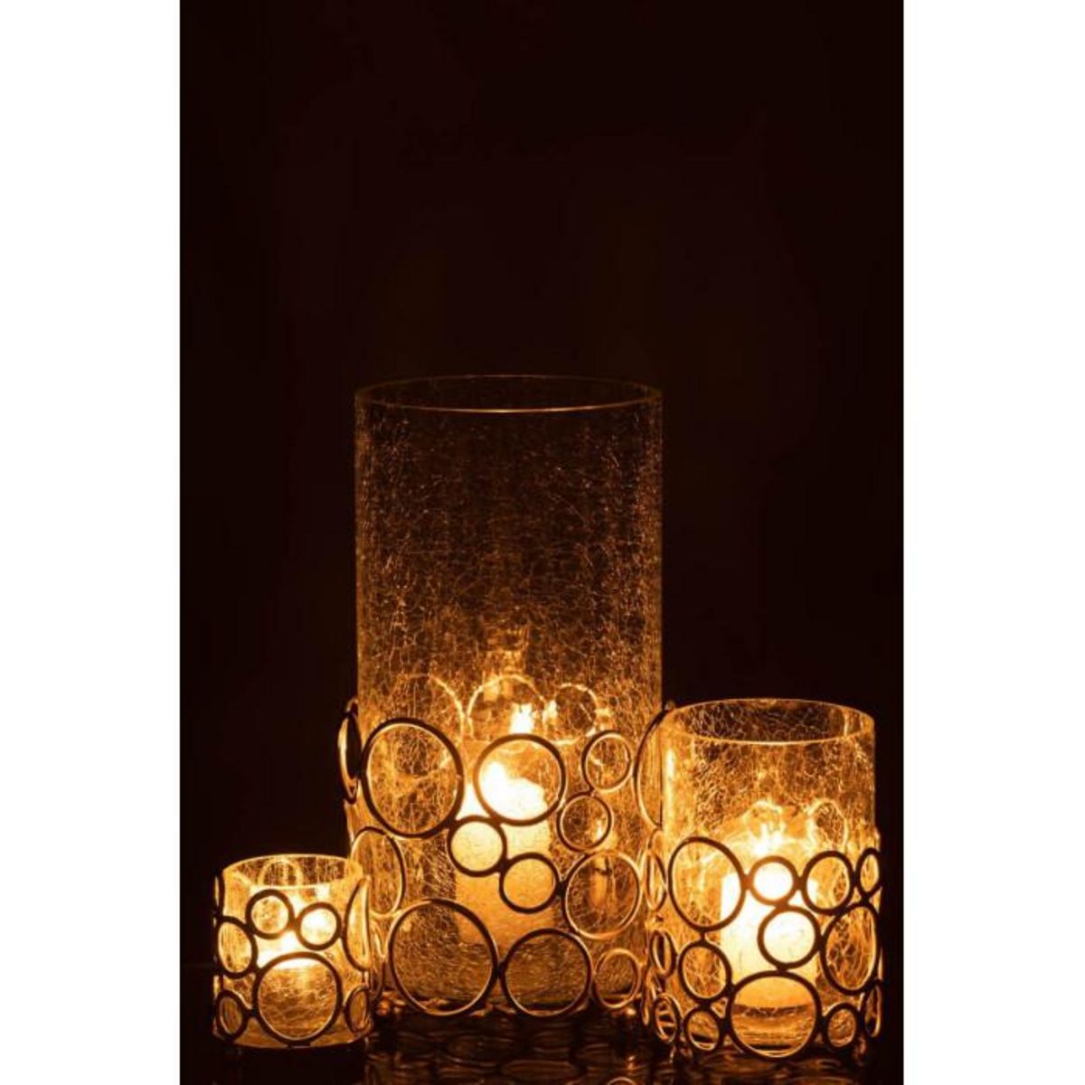 Paris Prix Photophore Design en Verre  Kyev  32cm Transparent