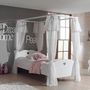 Voir la diapositive 3 : Paris Prix Lit Enfant à Baldaquin & Voile  Amori  90x200cm Blanc