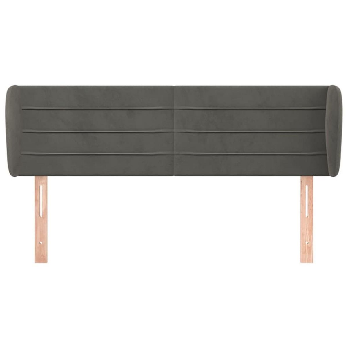 VIDAXL Tete de lit avec oreilles Gris fonce 147x23x78/88 cm Velours