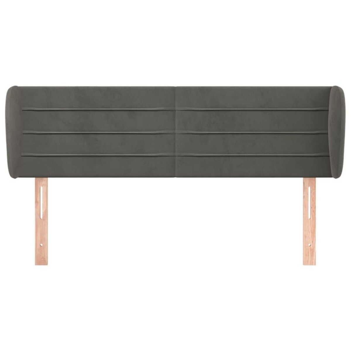 VIDAXL Tete de lit avec oreilles Gris fonce 147x23x78/88 cm Velours