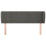 Voir la diapositive 3 : VIDAXL Tete de lit avec oreilles Gris fonce 147x23x78/88 cm Velours