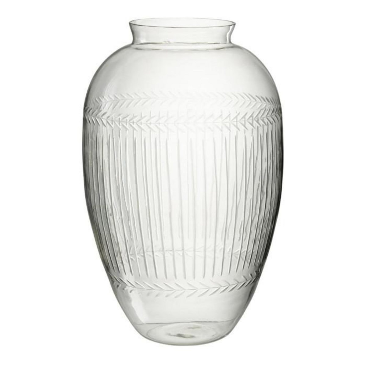 Paris Prix Vase Design en Verre  Massif  61cm Transparent